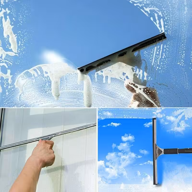 25 45cm Window Glass Cleaning Squeegee Blade Wiper Cleaner Home Shower Bathroom