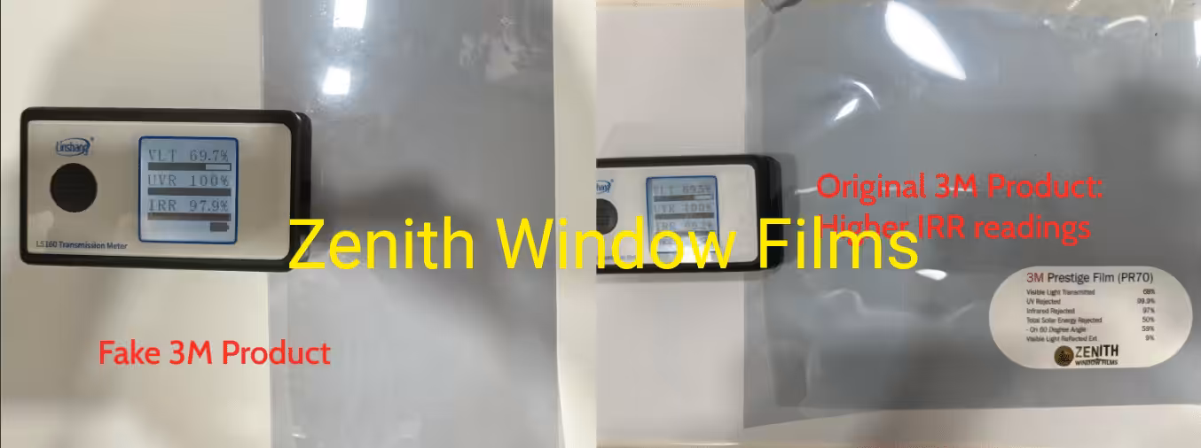 Original 3M solar films vs fake 3m solar films