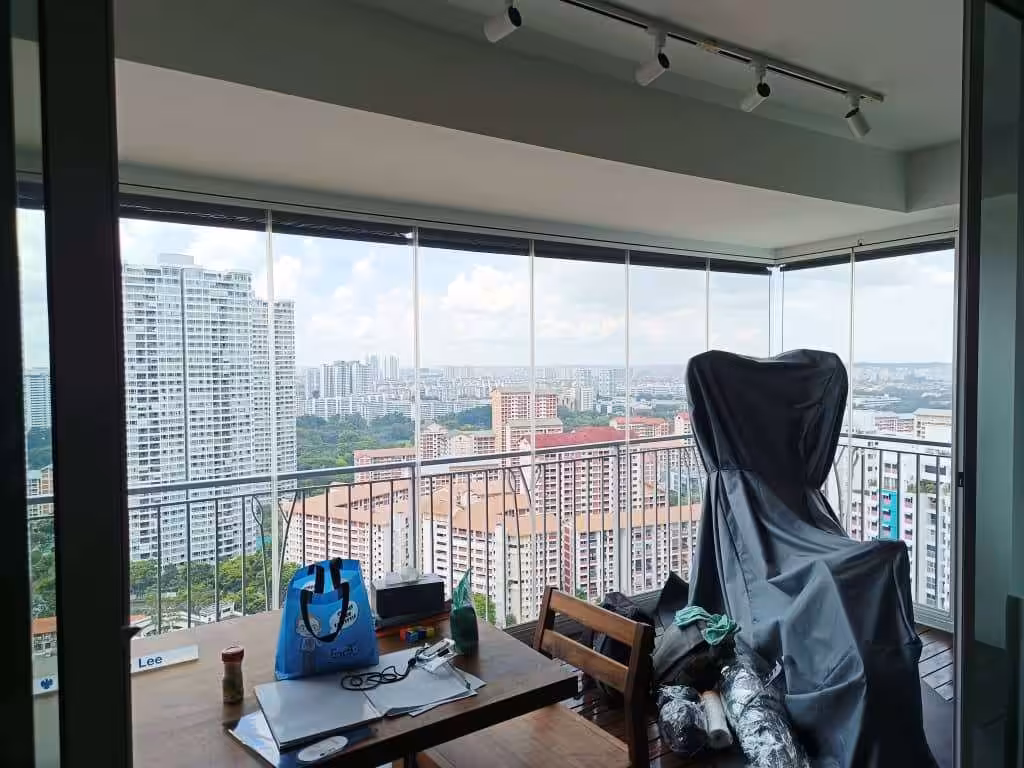 3M prestige 60 window film installation done on glass curtains - By Zenith Window Films Singapore