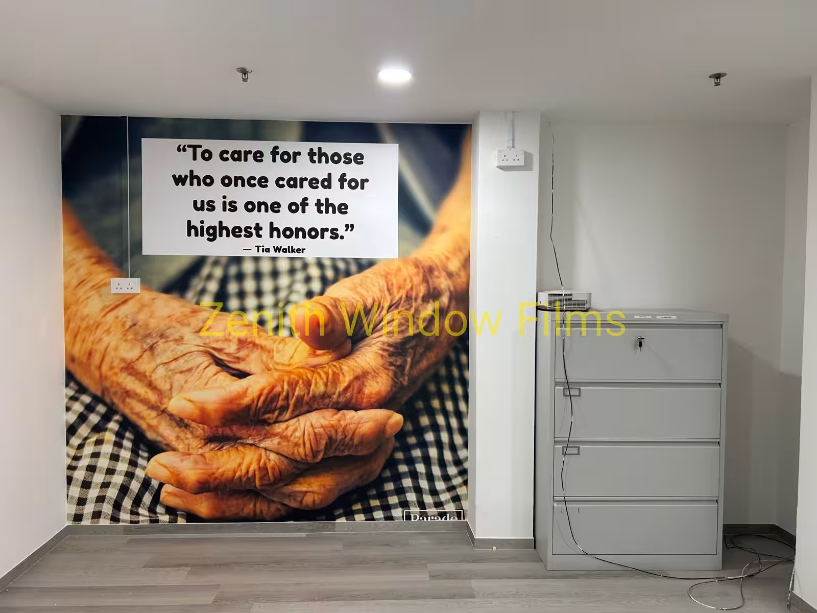 UV inkjet printed vinyl for wall installation by Zenith window films