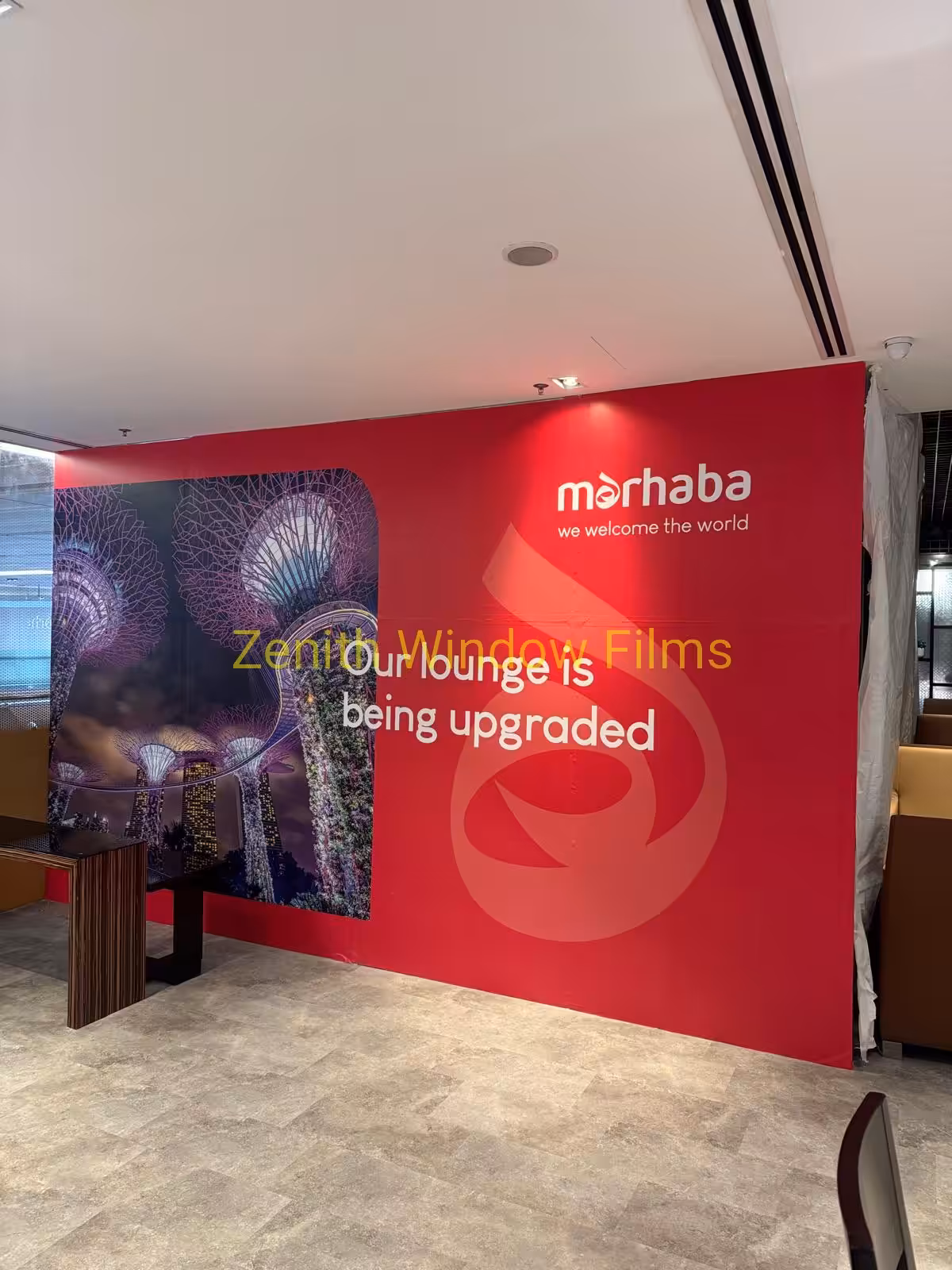 hoarding sticker installation by zenith window films